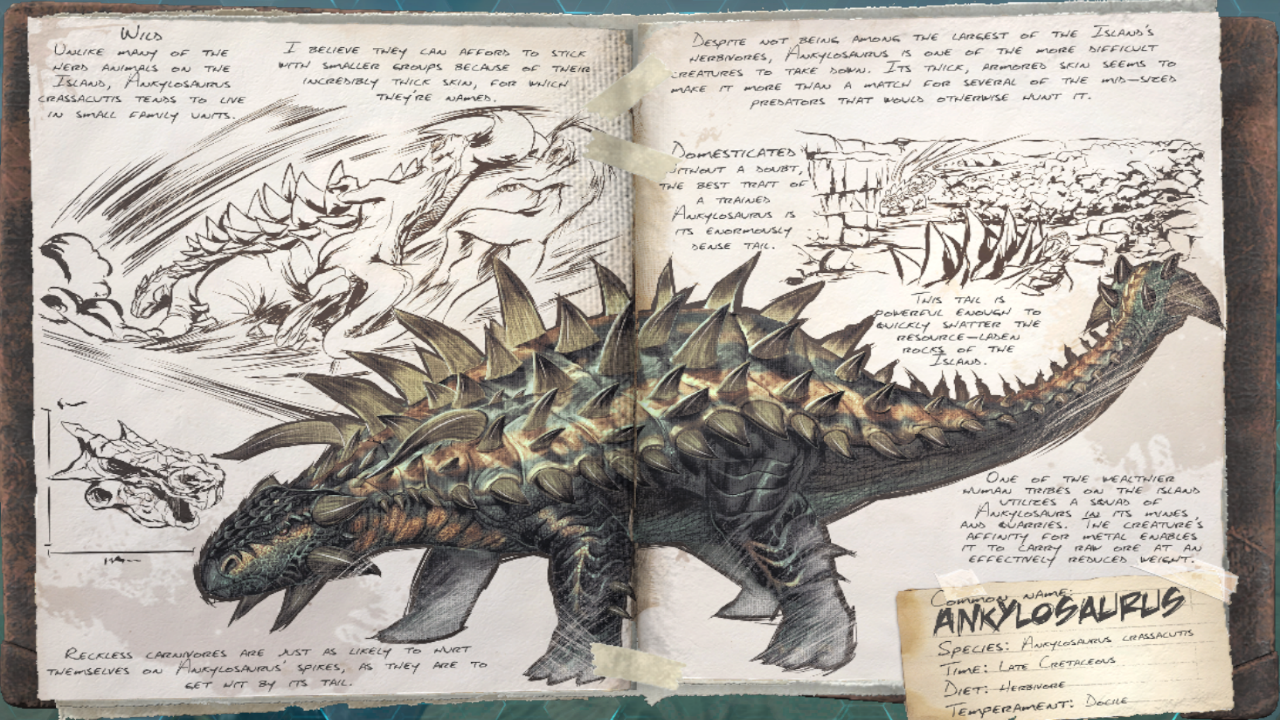Ps4 Ark アンキロサウルス Ankylosaurus ゲームは好きだが上手くない